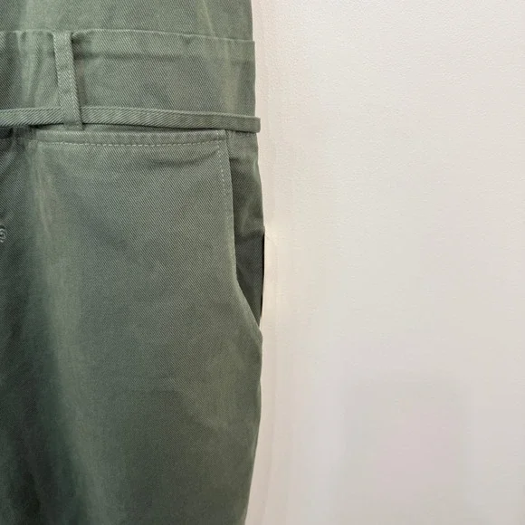 Anthropologie South Filly Goods Cross Back Overalls Women M Green Utility Boho - Picture 5 of 11